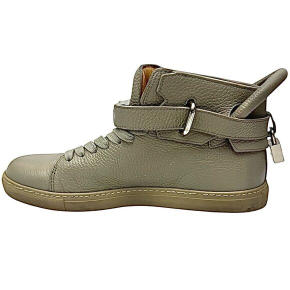 Buscemi High Top Men’s Sneaker Gray Leather Size EU 41 US 8.5  Pre-Owned - Picture 7 of 12